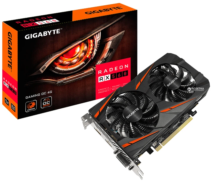 その他 artsax GVIDO Видеокарта Gigabyte PCI-Ex Radeon RX 560 Gaming OC 4GB GDDR5