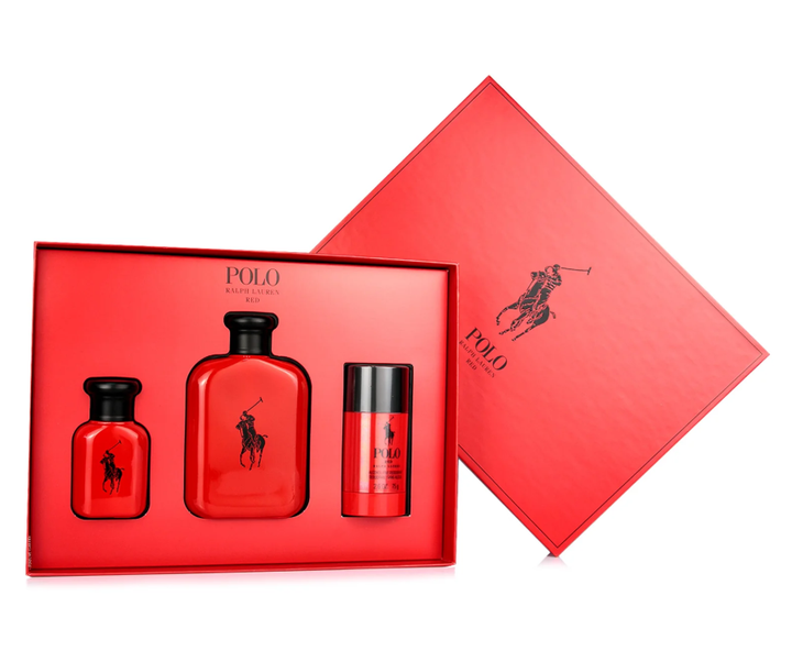 Подарунковий набір для чоловіків Ralph Lauren Polo Red Туалетна вода 125 мл + Туалетная вода 40 мл + Дезодорант 40 мл (3605972817730) - зображення 3