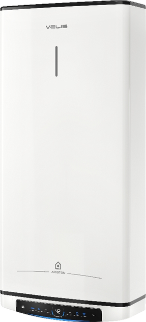 Водонагрівач електр. Ariston плаский слім VELIS PRO DRY WIFI 80 EU, 80л, 2*1,5кВт, сух тен, ун. монтаж, електр. кер-ння, B, Італія, Білий - изображение 4
