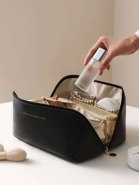 Містка дорожня косметичка - Make Up Bag (чорна) - зображення 5