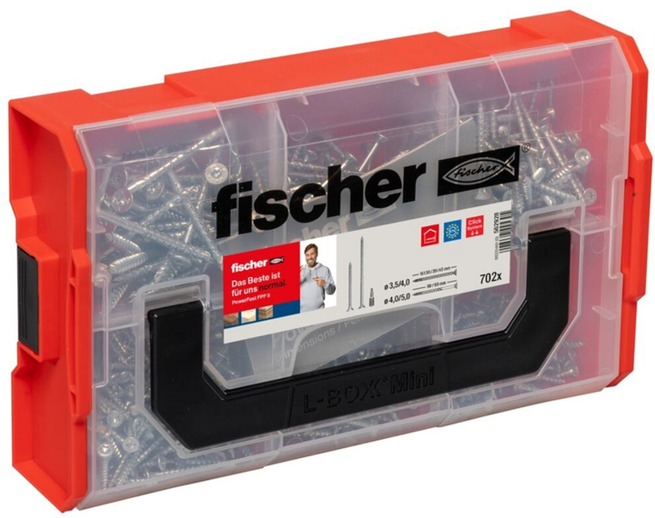 Набір шурупів Fischer FixTainer PowerFast II з потайною головкою TG/VG TX 702 шт. (4048962445305) - зображення 2