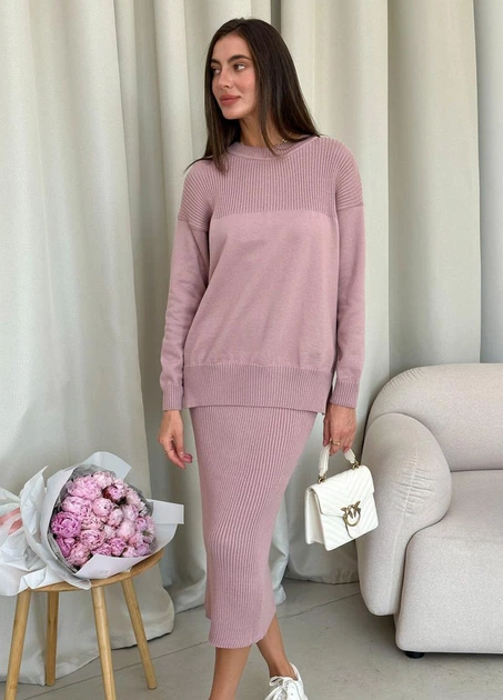 Спідниця в'язана ART KNIT Katrin Темно-рожева S/M - Фото 1 Спідниця в'язана ART KNIT Katrin Темно-рожева S/M - зображення 1