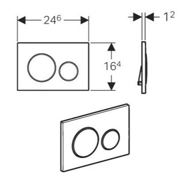 Кнопка смыва Geberit Sigma 20 115.882.KK.1 белая позолота - изображение 2