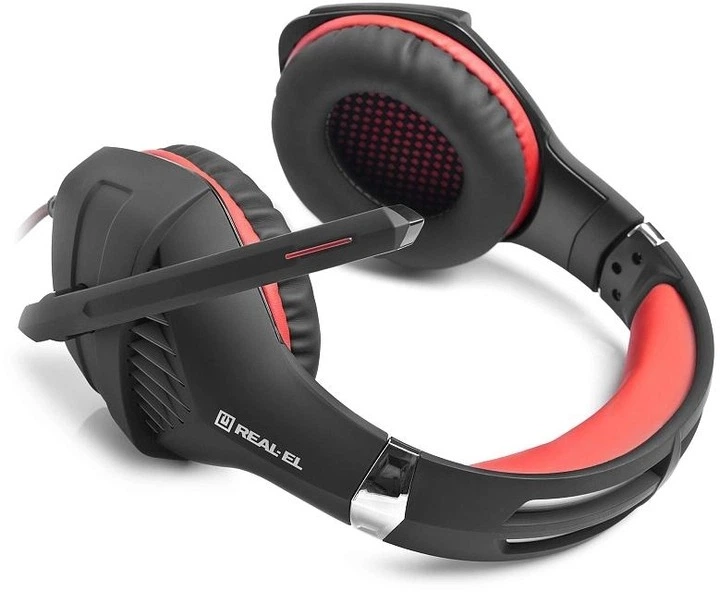 Навушники гарнітура REAL-EL GDX-7600 Black/Red чорний/червоний (265794) - Фото 4 Навушники гарнітура REAL-EL GDX-7600 Black/Red чорний/червоний (265794) - зображення 4