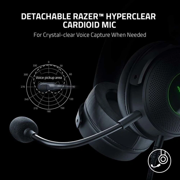 Гарнитура Razer Kraken V3 X USB (RZ04-03750300-R3M1) - Фото 9 Гарнитура Razer Kraken V3 X USB (RZ04-03750300-R3M1) - изображение 9