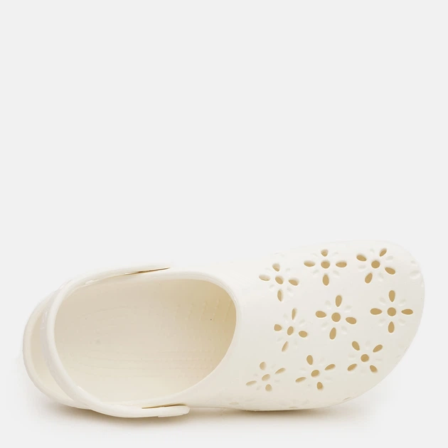 Жіночі крокси Crocs Classic Floral Cut Out Clog 210927-0WV 36-37 (M4/W6) Білі (198445117718) - зображення 6