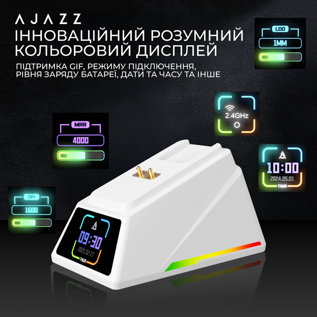 Мышка Ajazz AJ159 APEX Wireless (AJM159-A-W) White - изображение 12