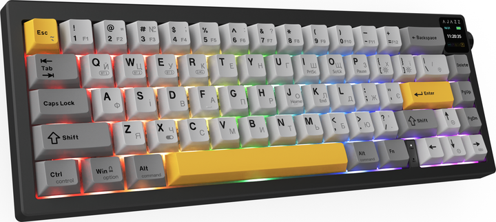 Клавиатура беспроводная Ajazz AK650 Flying Fish Switch Black RGB (AK650-FF-BGY) - Фото 3 Клавиатура беспроводная Ajazz AK650 Flying Fish Switch Black RGB (AK650-FF-BGY) - изображение 3
