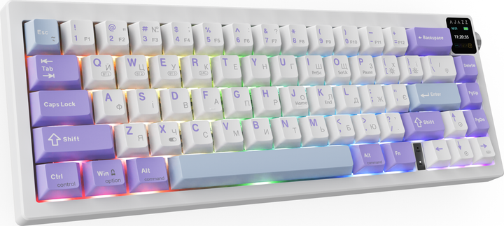 aca ページ Клавиатура беспроводная Ajazz AK650 Flying Fish Switch Purple RGB