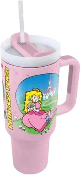 Дорожня кружка з соломинкою Pyramid International Super Mario Peach 1180 мл (5050576281650) - зображення 3