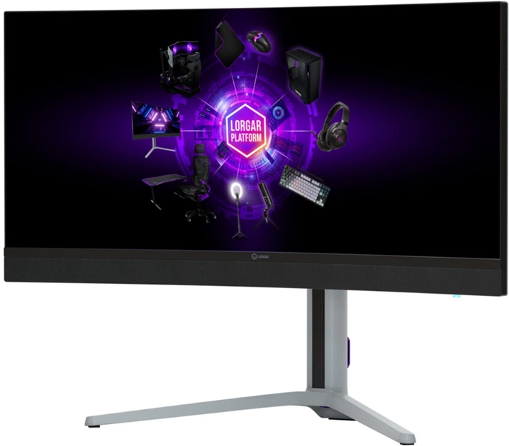 Монітор 34" Lorgar 34MP1 (LRG-34MP1W180C-GY) - зображення 3