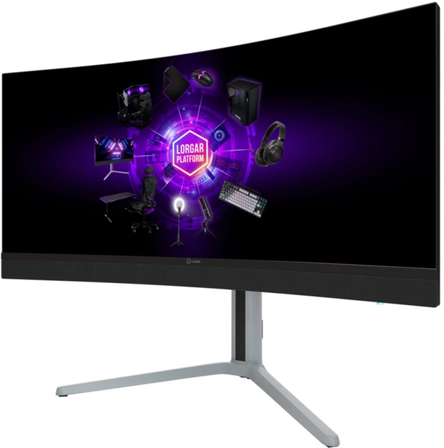 Монітор 34" Lorgar 34MP1 (LRG-34MP1W180C-GY) - зображення 9