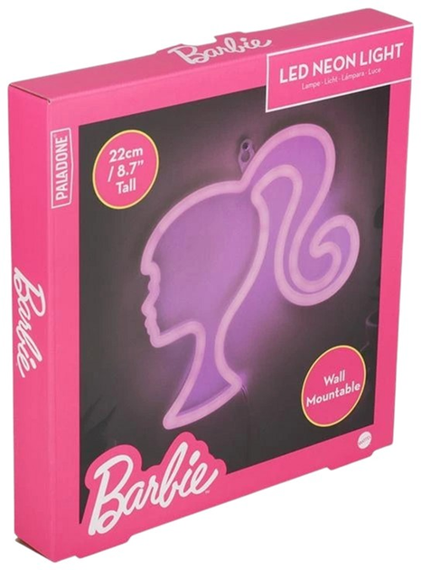 Lampka neonowa ścienna Paladone Barbie 22 cm (5056577726541) - obraz 4
