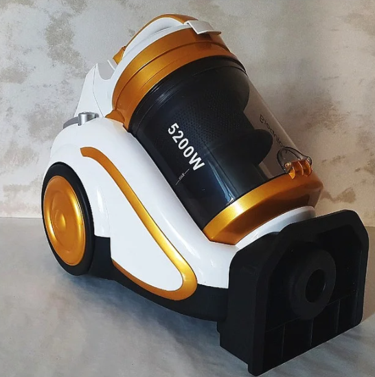 Циклонный колбовый пылесос с регулировко мощности Rainberg 5200W, Мощный контейнерный пылесос для сухой уборки RB-658 Gold - изображение 3