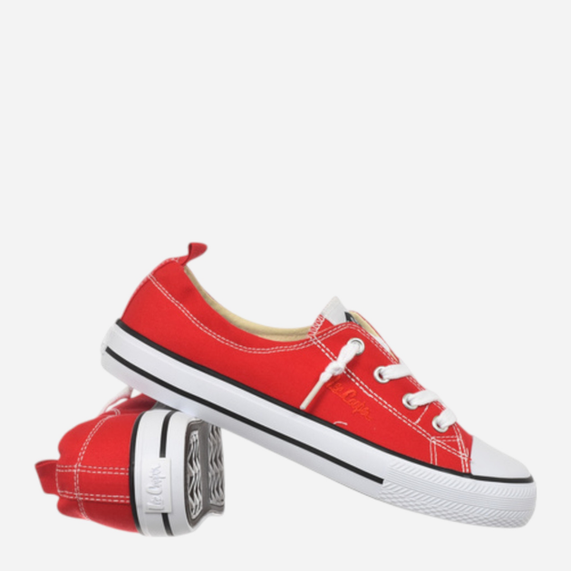 Жіночі кеди низькі Lee Cooper LCW-25-02-3298L 37 24.1 см Червоні (5904292158966) - зображення 4