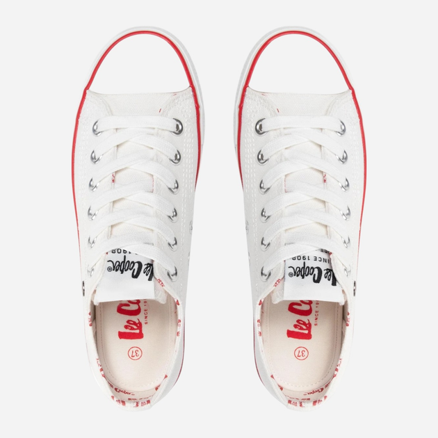 Жіночі кеди низькі Lee Cooper LCW-22-31-0875L 37 24 см Білі (5904292106066) - зображення 5