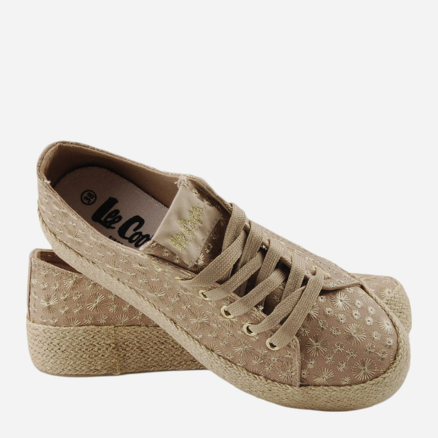 Trampki damskie materiałowe do kostki na platformie Lee Cooper LCW-25-08-3646L 41 27 cm Ciemnobeżowe - obraz 5