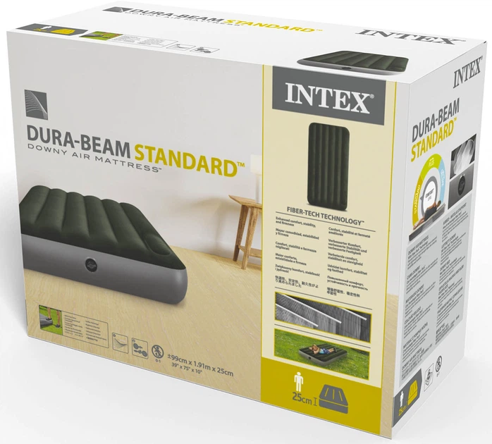 Надувной матрас одноместный Intex 191х99х25см, Intex (64778) - изображение 4