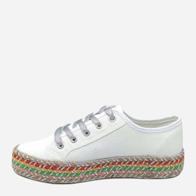 Trampki damskie materiałowe do kostki na grubej podeszwie Lee Cooper LCW-25-08-3650L 41 27 cm Białe - obraz 3