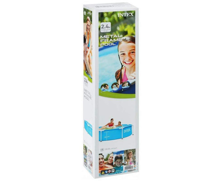 Великий каркасний басейн Intex 28205 Metal Frame 244х51 см, об`єм води 1828 л - изображение 7