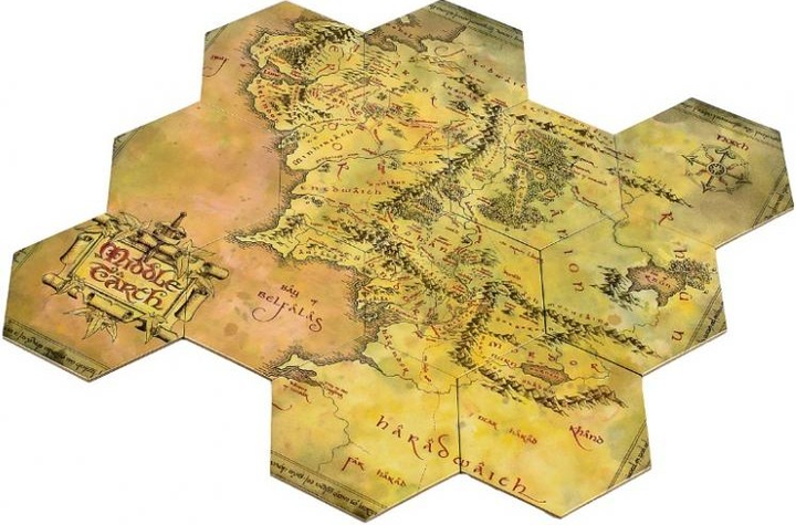 Podkładki pod kubek AAA Lord of the Rings: Middle Earth Hex Map Coasters 12 szt (5060914718571) - obraz 3
