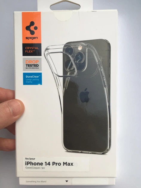 Чехол прозрачный противоударный Spigen Liquid Crystal Flex для Iphone 14 Pro Max (6.7") Crystal Clear ACS04636 - Фото 2 Чехол прозрачный противоударный Spigen Liquid Crystal Flex для Iphone 14 Pro Max (6.7") Crystal Clear ACS04636 - изображение 2