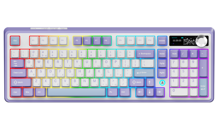 Клавиатура беспроводная Ajazz AK980 Clear Sky Switch Purple (AK980