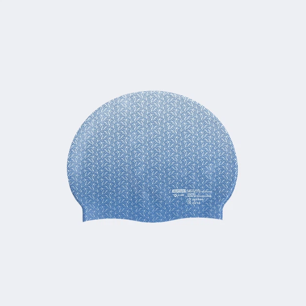 Шапочка для плавання силіконова біла/синя - One size - изображение 2