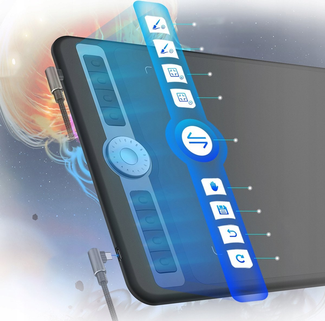 Tablet graficzny Bosto T1060 Black (6972288300131) - obraz 5