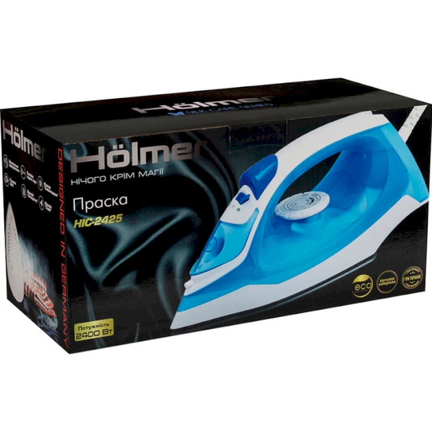 Утюг Holmer HIC-2425 2400 Вт Ceramic 250 мл White-Blue - изображение 5