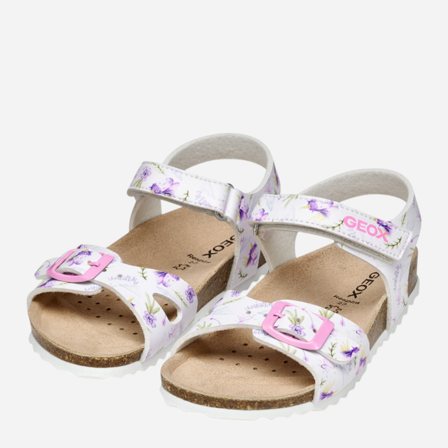 Sandały dziecięce dla dziewczynki Geox J Adriel Girl J028MC00004-C0761 32 Białe (8058192213939) - obraz 5