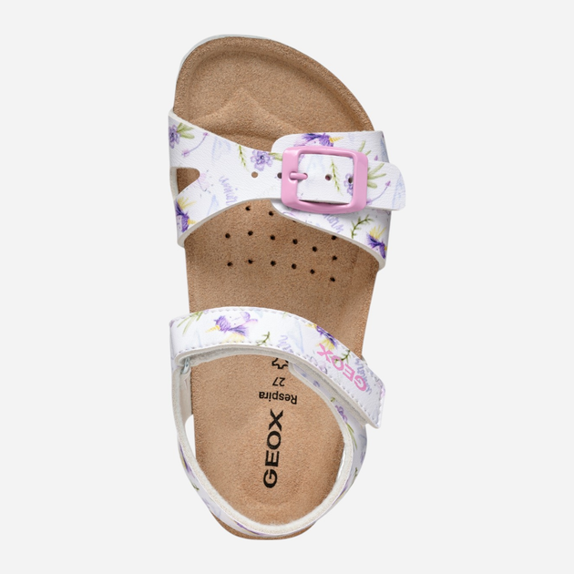 Дитячі сандалії для дівчинки Geox J Adriel Girl J028MC00004-C0761 31 Білі (8058192213922) - зображення 8