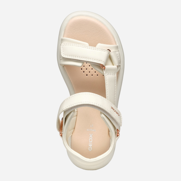 Sandały młodzieżowe dla dziewczynki Geox J Sandal Puffypop Gi J55MSC000BC-C1058 35 Białe (8058192244513) - obraz 8