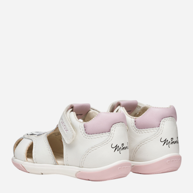 Sandały dziecięce dla dziewczynki skórzane Geox B Sandal Zapito Girl B556FE08554-C0406 22 Białe (8058192265846) - obraz 4