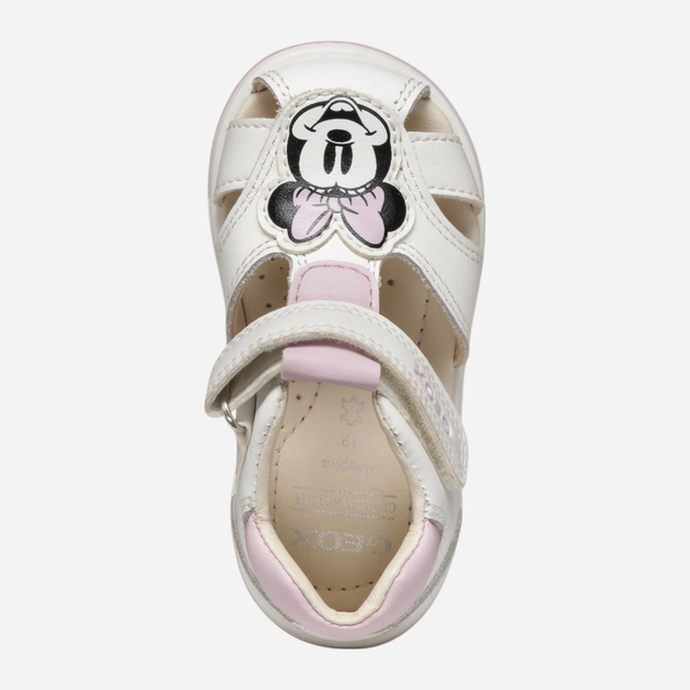 Sandały dziecięce dla dziewczynki skórzane Geox B Sandal Zapito Girl B556FE08554-C0406 22 Białe (8058192265846) - obraz 8