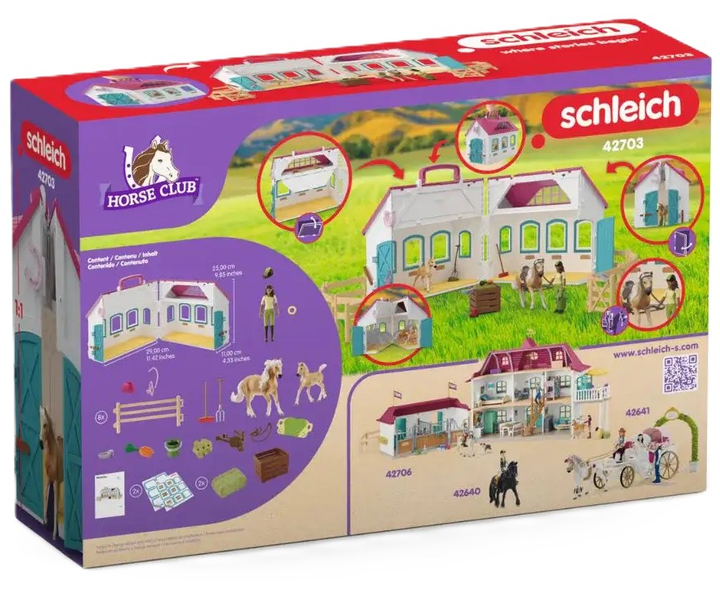 Ігровий набір Schleich Horse Club Стайня Маленька Підкова 42703 (4069111000091)  - зображення 3