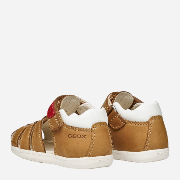 Sandały chłopięce skórzane Geox B Sandal Macchia Boy B254VA0CL54-CT61Z 21 Brązowe (8058192180064) - obraz 4