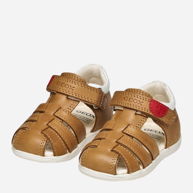 Дитячі шкіряні сандалії для хлопчика Geox B Sandal Macchia Boy B254VA0CL54-CT61Z 22 Коричневі (8058192180071) - зображення 5