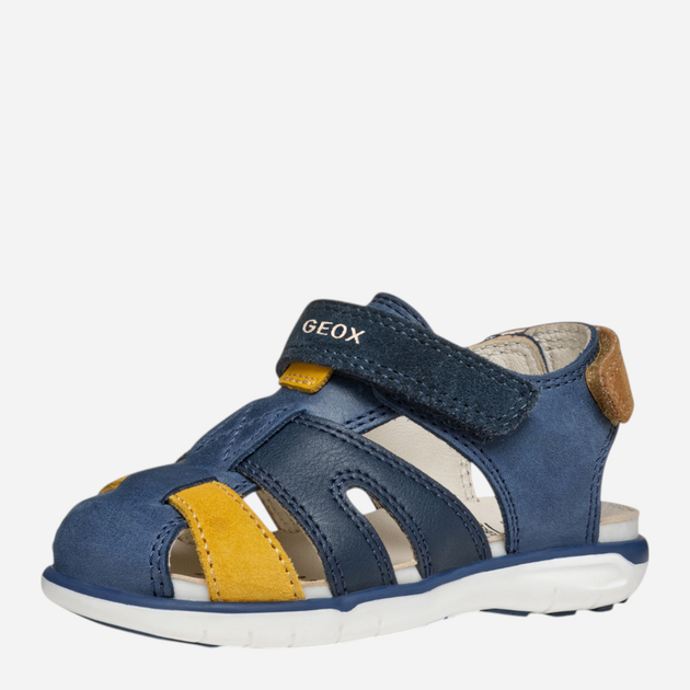 Sandały chłopięce skórzane Geox B Sandal Delhi Boy B354LA0CL22-C4P2G 26 Granatowe (8058192264139) - obraz 3