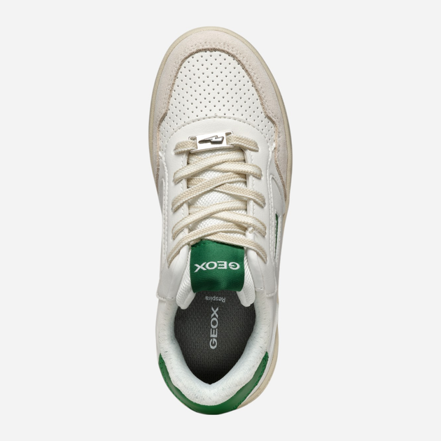 Підліткові кеди для хлопчика Geox J Washiba Boy J55LQD05422-C0547 37 Білі (8058192232404) - зображення 8