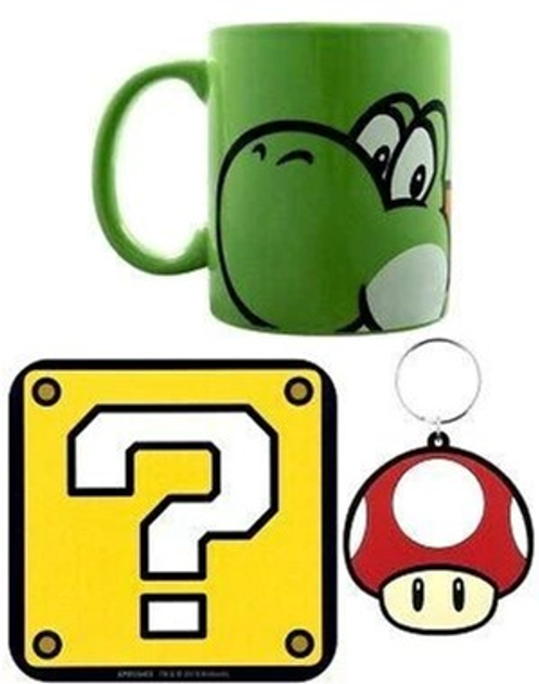 Zestaw prezentowy Pyramid Super Mario Yoshi Version  Map kubek 300 ml + podkładka + brelok (5050293852058) - obraz 3