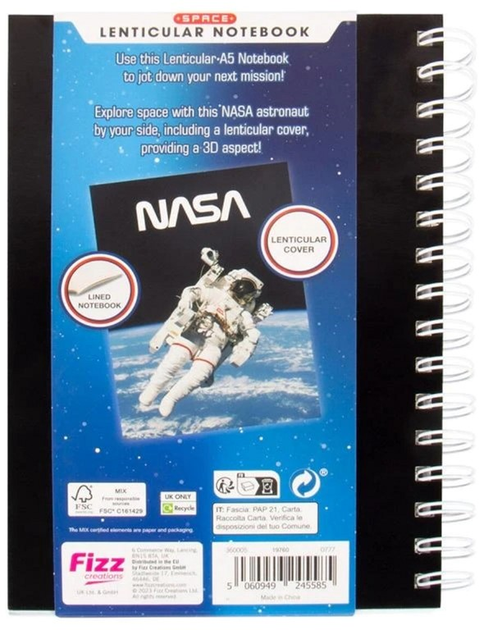 Notatnik A5 Fizz Creations NASA (5060949245585) - obraz 3