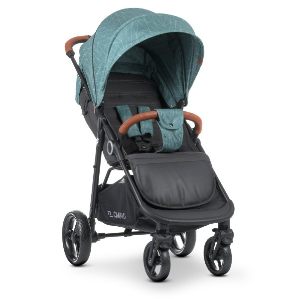 Коляска прогулочная El Camino X4 ME 1024 Marine lines (25431) Черный с бирюзовым - Фото 1 Коляска прогулочная El Camino X4 ME 1024 Marine lines (25431) Черный с бирюзовым - изображение 1