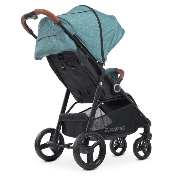 Коляска прогулочная El Camino X4 ME 1024 Marine lines (25431) Черный с бирюзовым - Фото 7 Коляска прогулочная El Camino X4 ME 1024 Marine lines (25431) Черный с бирюзовым - изображение 7
