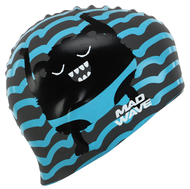 Шапочка для плавання дитяча YAR-SPORT Junior MONSTER M057309 (силікон, блакитний) - изображение 5
