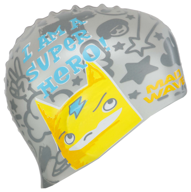 Шапочка для плавання дитяча YAR-SPORT Junior SUPER HERO M057003 (силікон, срібний) - изображение 5
