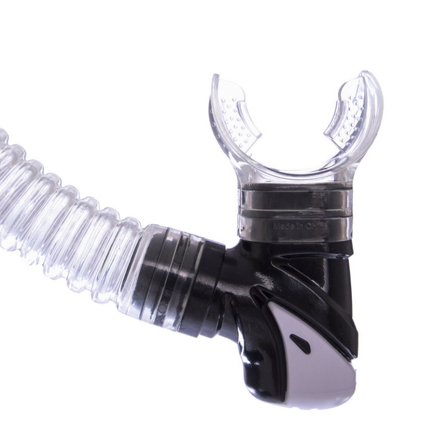 Набір для плавання маска з трубкою Zelart M153-SN124-PVC (термоскло, PVC, пластик, біло-сіро-прозорий) - изображение 5