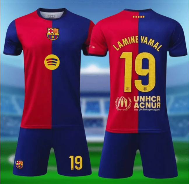 Форма футбольна дитяча Lamine Yamal (Ламін Ямаль) 19 Barcelona 24/25, р. 18 зріст 100-110 см. червоний-синій - изображение 10