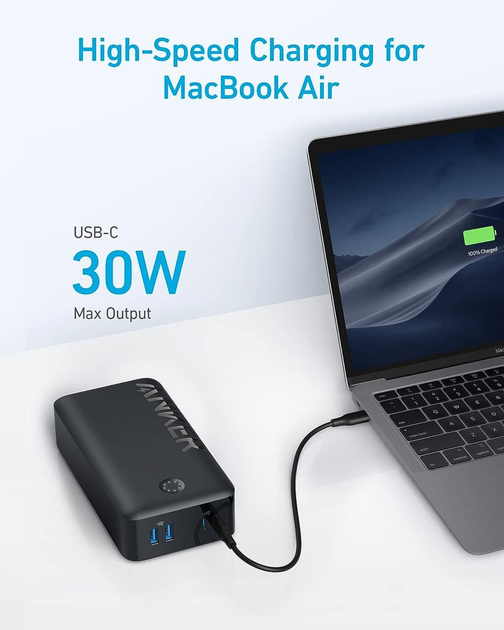 新品未開封 Anker 347 Power Bank 30W 40000mAh Anker 347 Power Bank PowerCore 40000mAh - 30W PD - Black