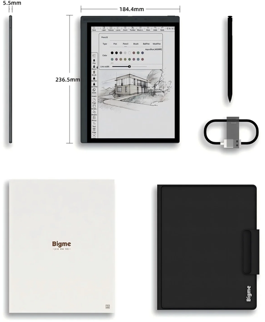 E-book Bigme B1051 Lite Black (6973555480570) - obraz 3